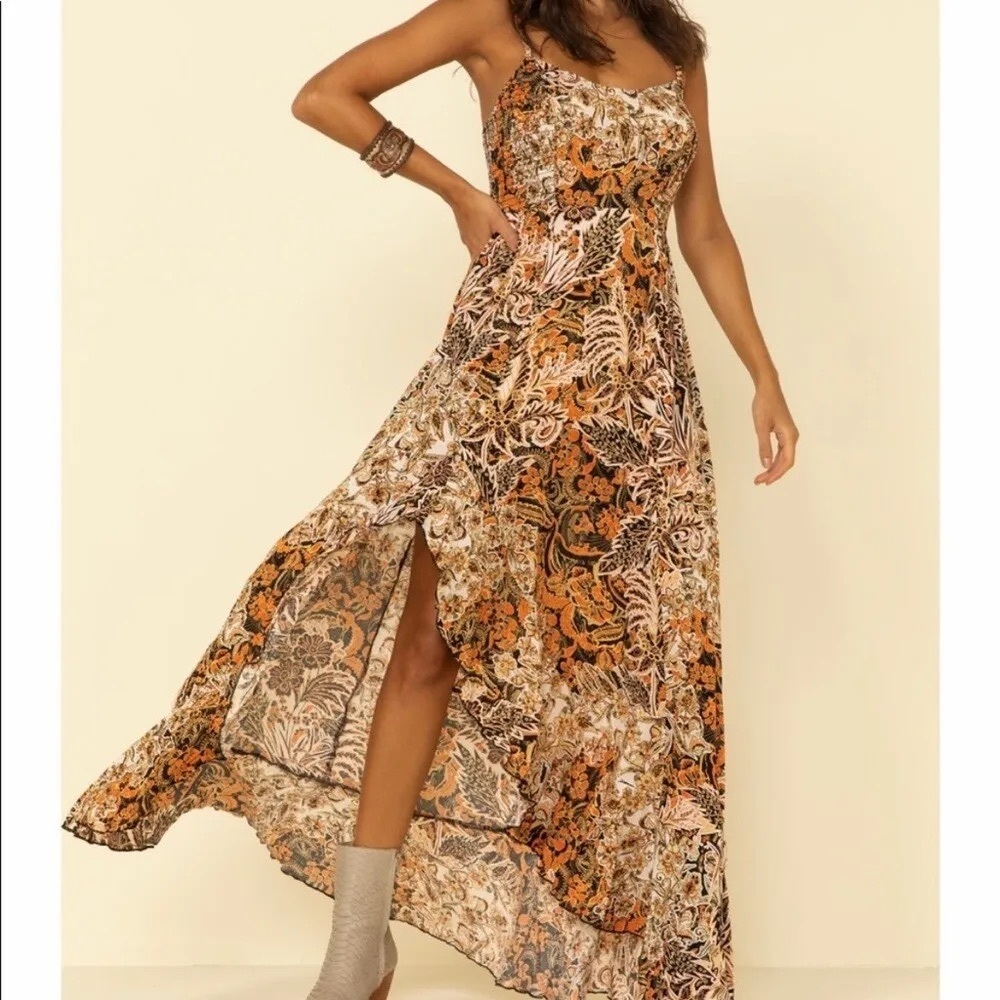 NWT Free People Forever Yours Smocked Maxi Dress